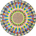 Pomegranate - Susan Barnett: Mandala IV 500-Piece Circular Jigsaw Puzzle - PMA Store at the Portland Museum of Art, Maine