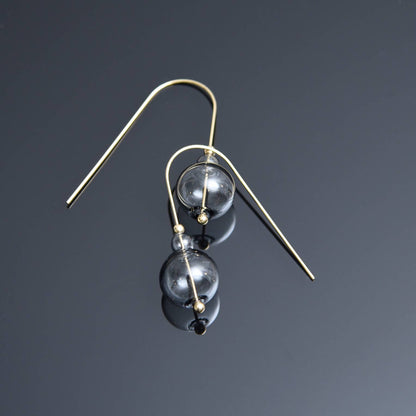 Pursuits - Mini Scoop Earrings: Glass Aqua