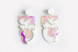 Ecoresin Squiggle Mania Earrings: Nude Solar - PMA Store at the Portland Museum of Art, Maine
