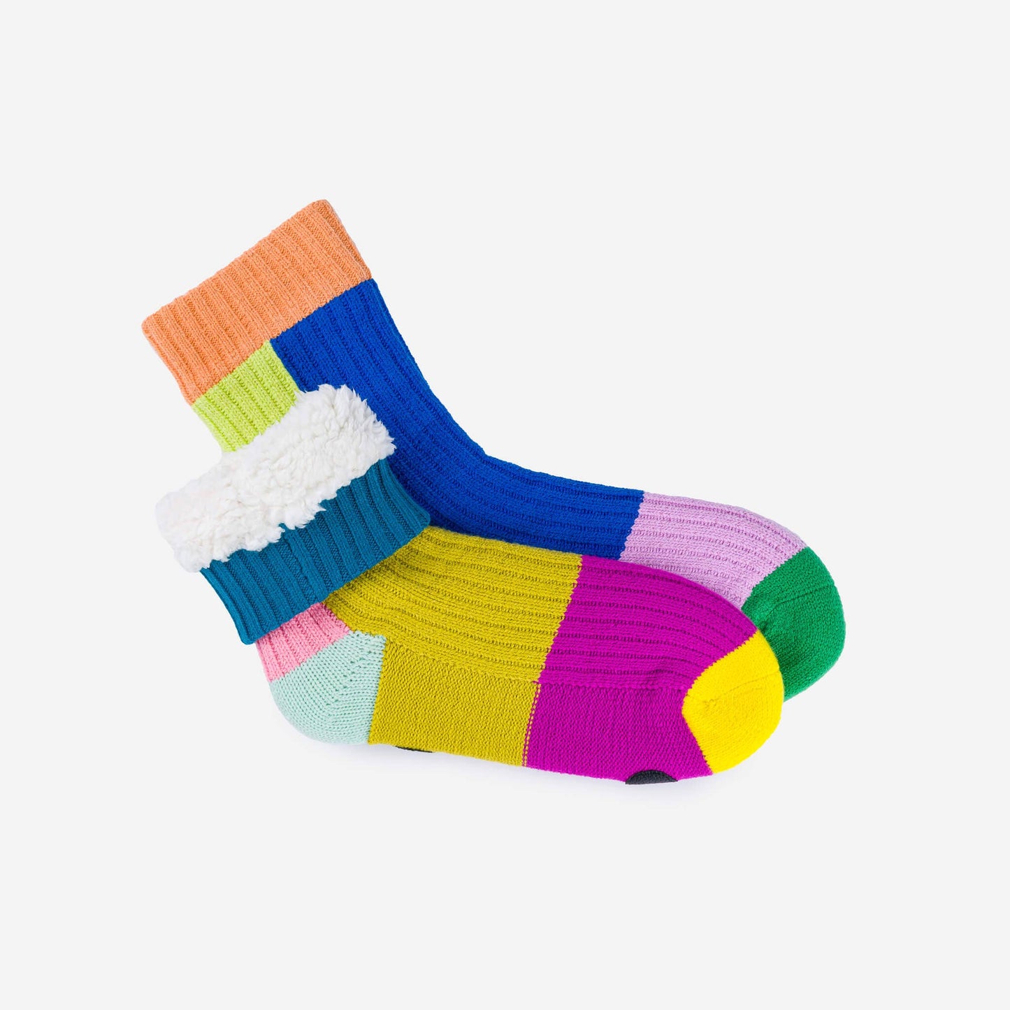 VERLOOP | knits - Mismatch House Socks: Rainbow / L/XL - W 9.5-12.5<br>M 8-11 - PMA Store at the Portland Museum of Art, Maine