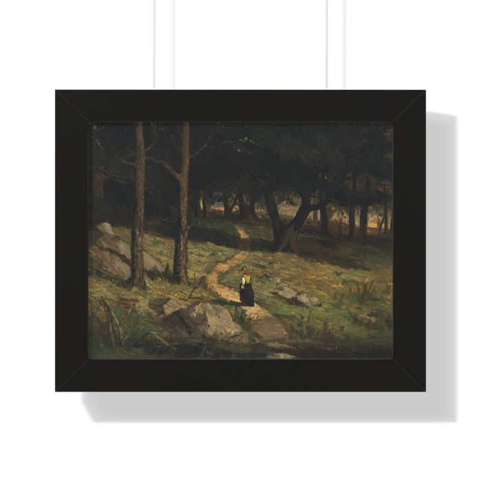Untitled (Walking in the Woods), 1880s by Edward Mitchell Bannister Nature-Inspired Framed Poster, Wall Art, Interior Decor, Gift for Nature Lovers, Home Decoration