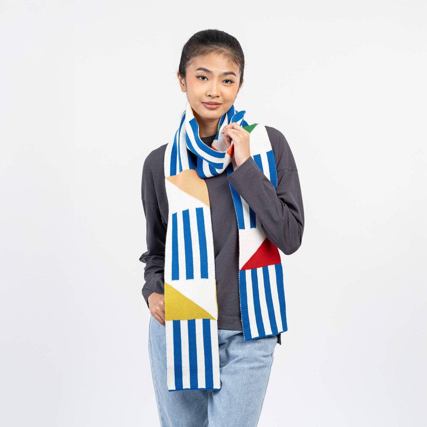 VERLOOP | knits - Sailboat Skinny Scarf: Cobalt - PMA Store at the Portland Museum of Art, Maine