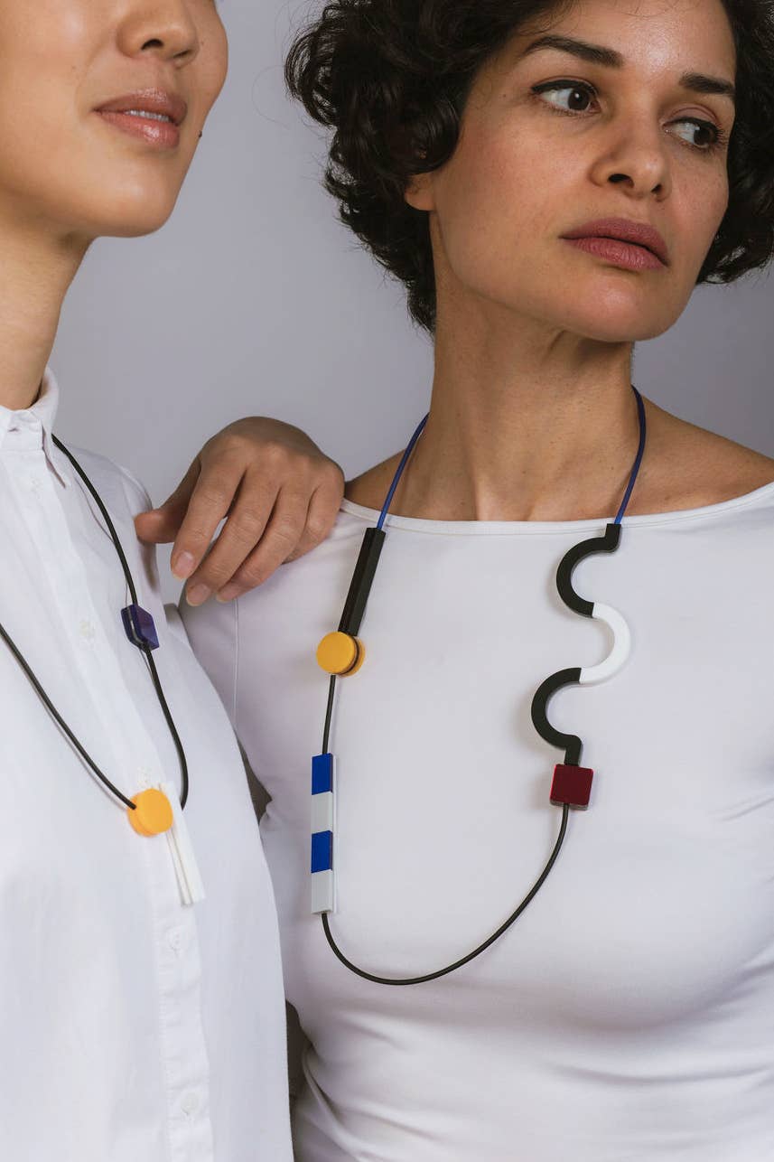 Pamela Coromoto - NEW Memphis Necklace - Primary Colors: Black/White