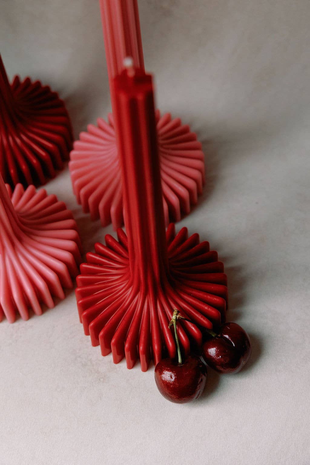 Verba Candle Co - Valentine's Red Vase taper Candle, : Red / Unscented / Small - PMA Store at the Portland Museum of Art, Maine