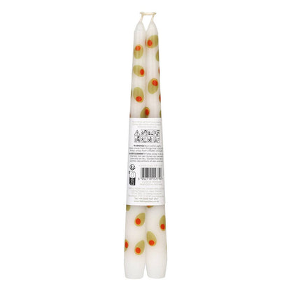 Olive Taper Dinner Candles  | 2 Pack | Summer Decor | - PMA Store at the Portland Museum of Art, Maine