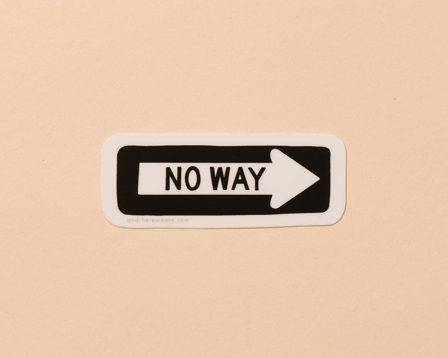 No Way Street Sign Vinyl Sticker - Made in USA - PMA Store at the Portland Museum of Art, Maine