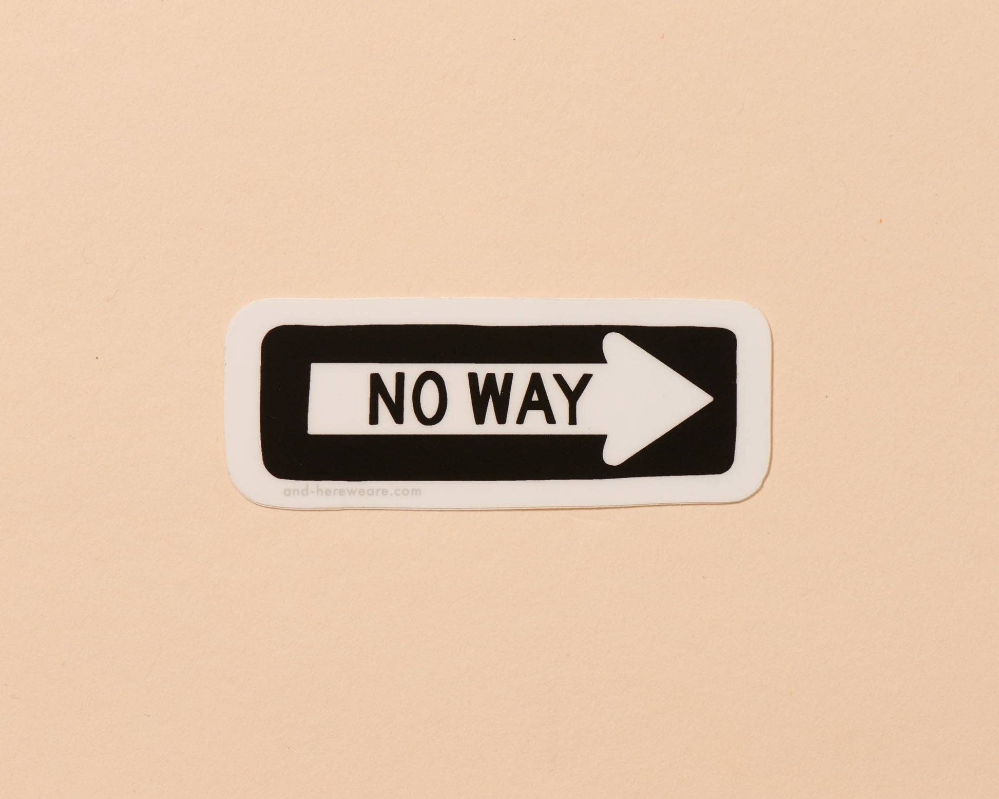No Way Street Sign Vinyl Sticker - Made in USA - PMA Store at the Portland Museum of Art, Maine