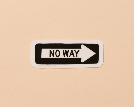 No Way Street Sign Vinyl Sticker - Made in USA - PMA Store at the Portland Museum of Art, Maine