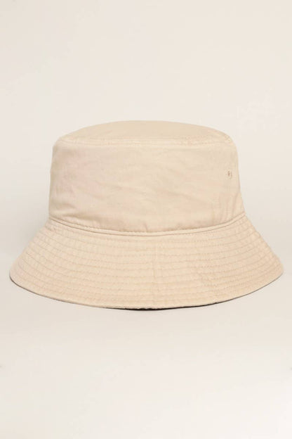 Fashion City - Solid Color Cotton Bucket Fisherman Hats: RED / S/M
