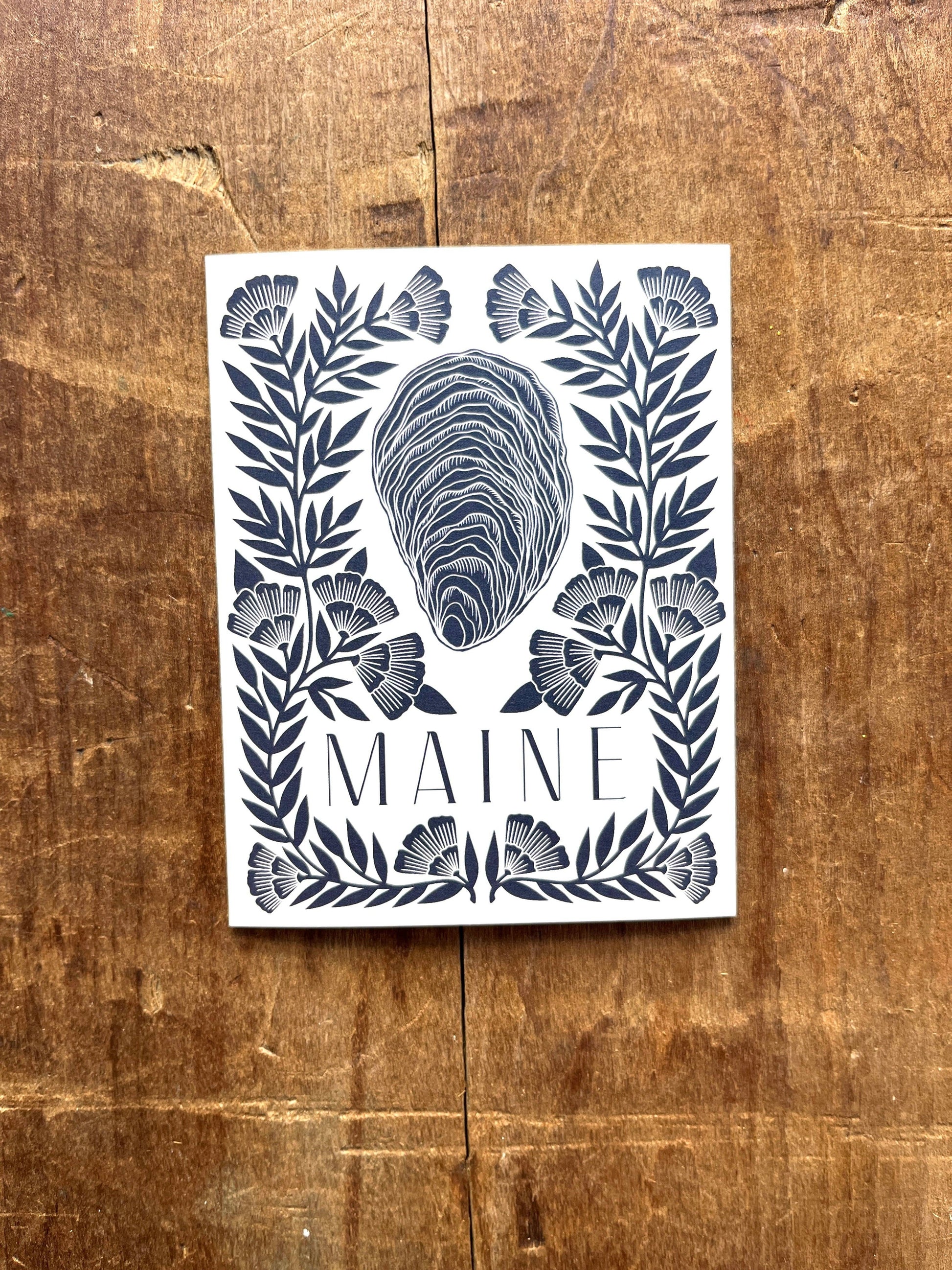 Katharine Watson - Maine Oyster Greeting Card: Single Card - PMA Store at the Portland Museum of Art, Maine