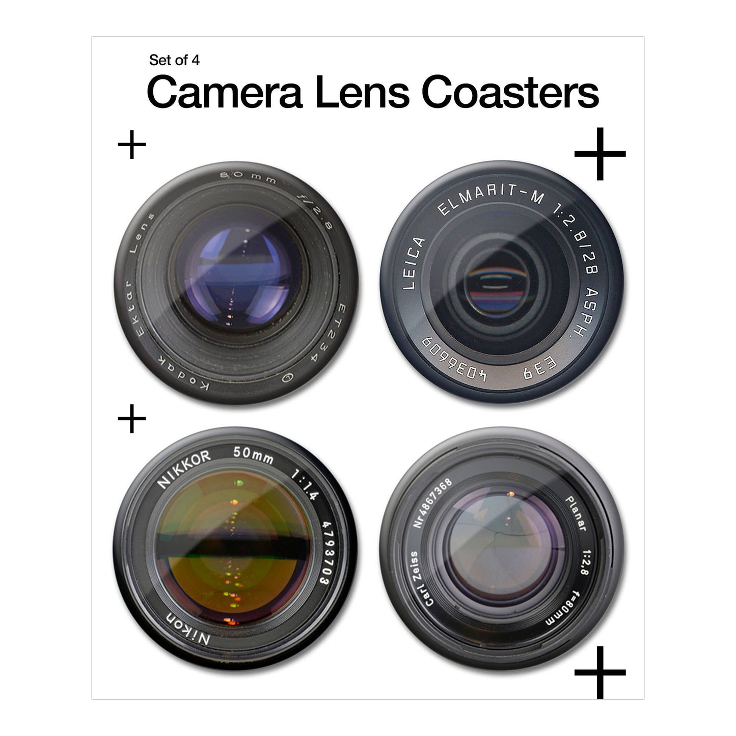 Camera Lens Coaster 4-Pack - PMA Store at the Portland Museum of Art, Maine