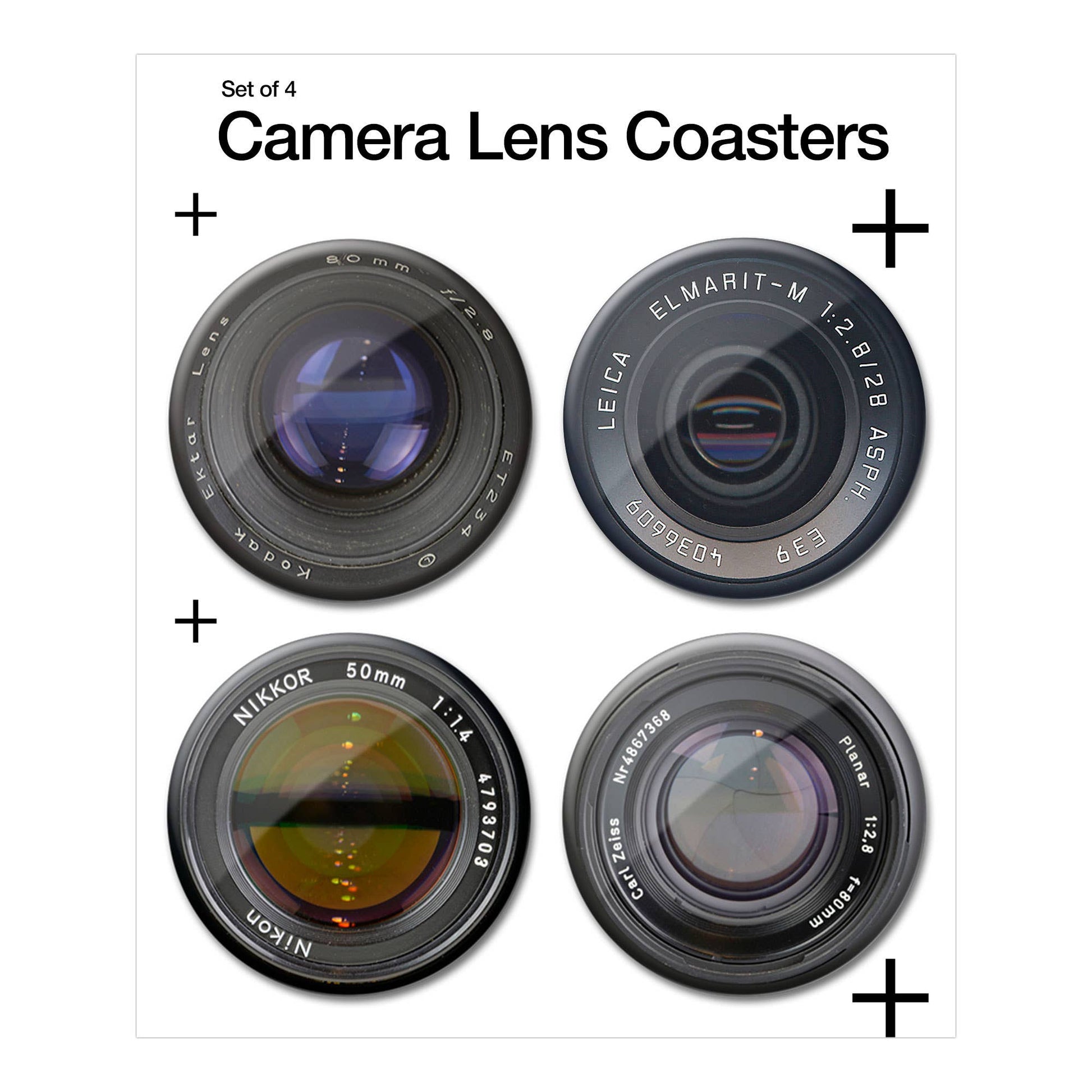 Camera Lens Coaster 4-Pack - PMA Store at the Portland Museum of Art, Maine