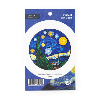 Today is Art Day - Sticker - Starry Night - Vincent van Gogh - PMA Store at the Portland Museum of Art, Maine