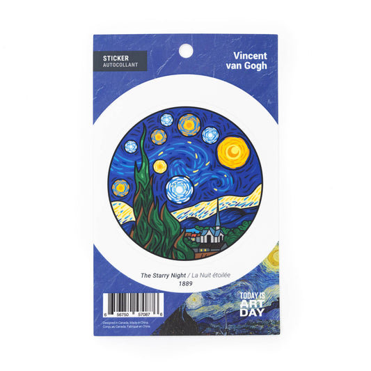 Today is Art Day - Sticker - Starry Night - Vincent van Gogh - PMA Store at the Portland Museum of Art, Maine