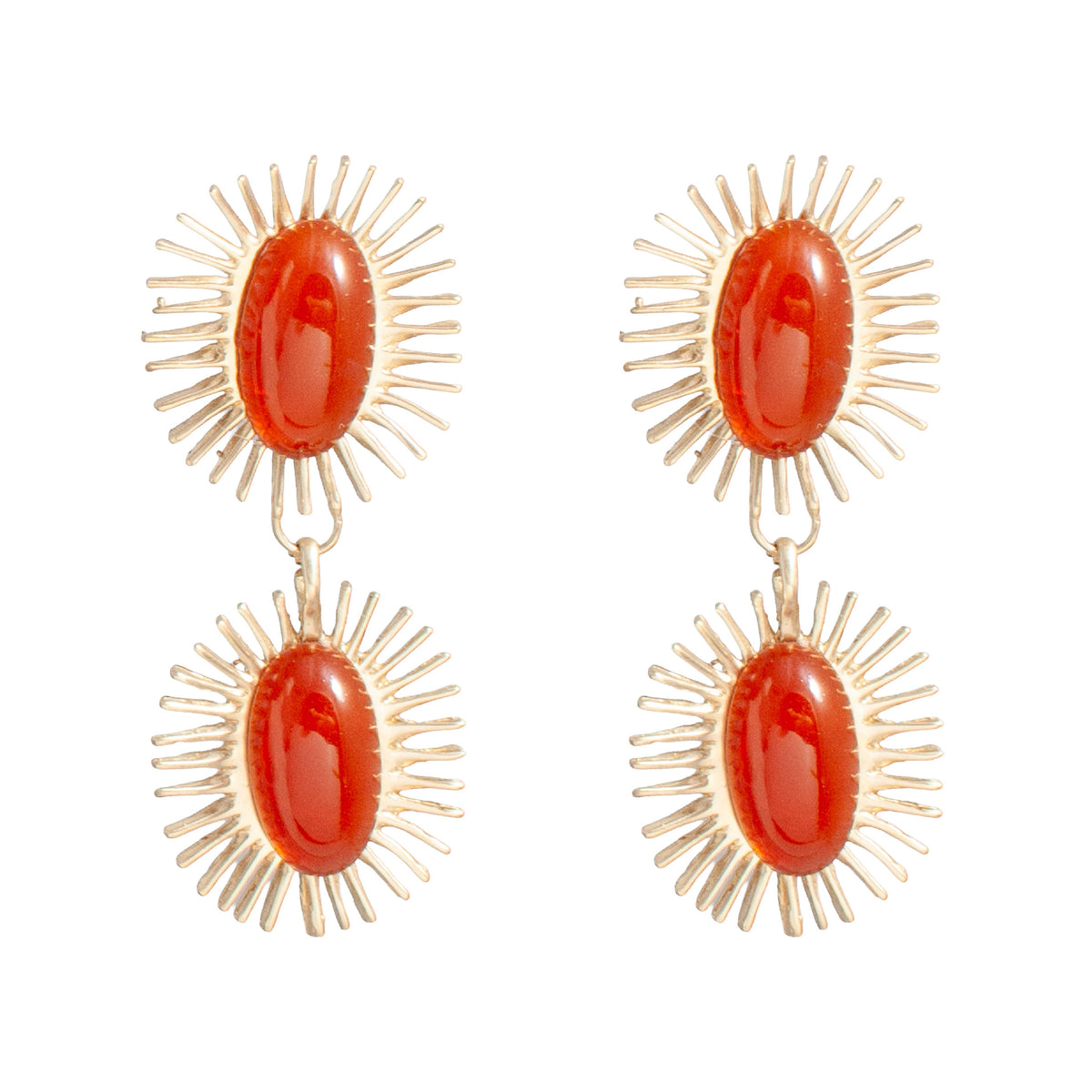 CASTLECLIFF - REINA EARRING: ICE BLUE//BRASS - PMA Store at the Portland Museum of Art, Maine
