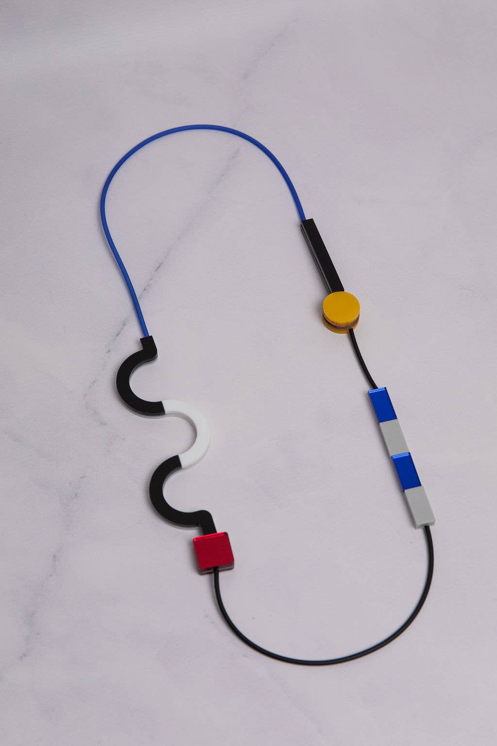 Pamela Coromoto - NEW Memphis Necklace - Primary Colors: Black/White