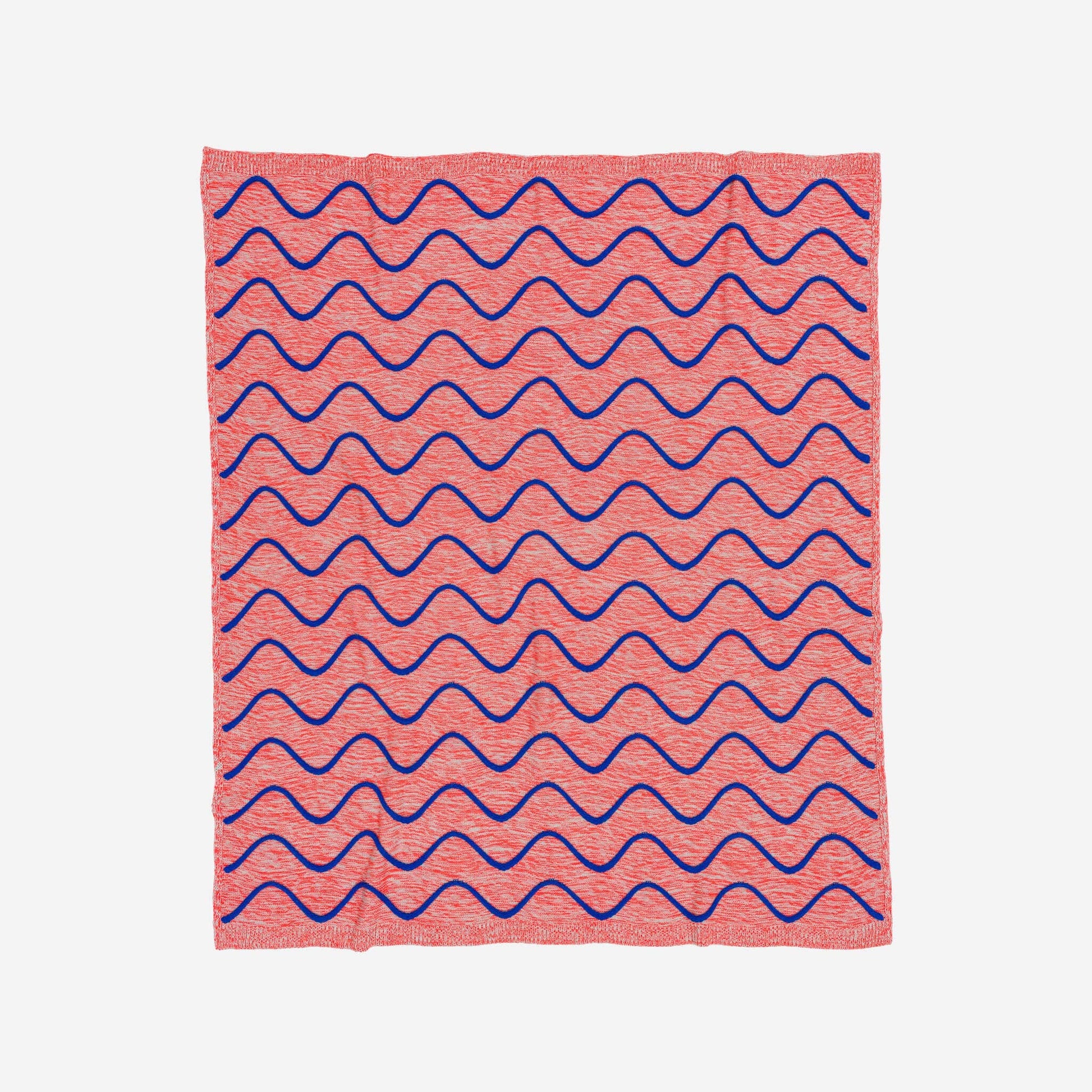 Squiggle Stripe Knit Throw: Poppy Jade - PMA Store at the Portland Museum of Art, Maine