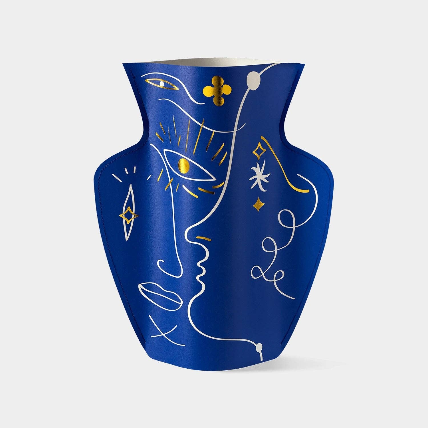 OCTAEVO Jaime Hayon Paper Vase - Blue - PMA Store at the Portland Museum of Art, Maine