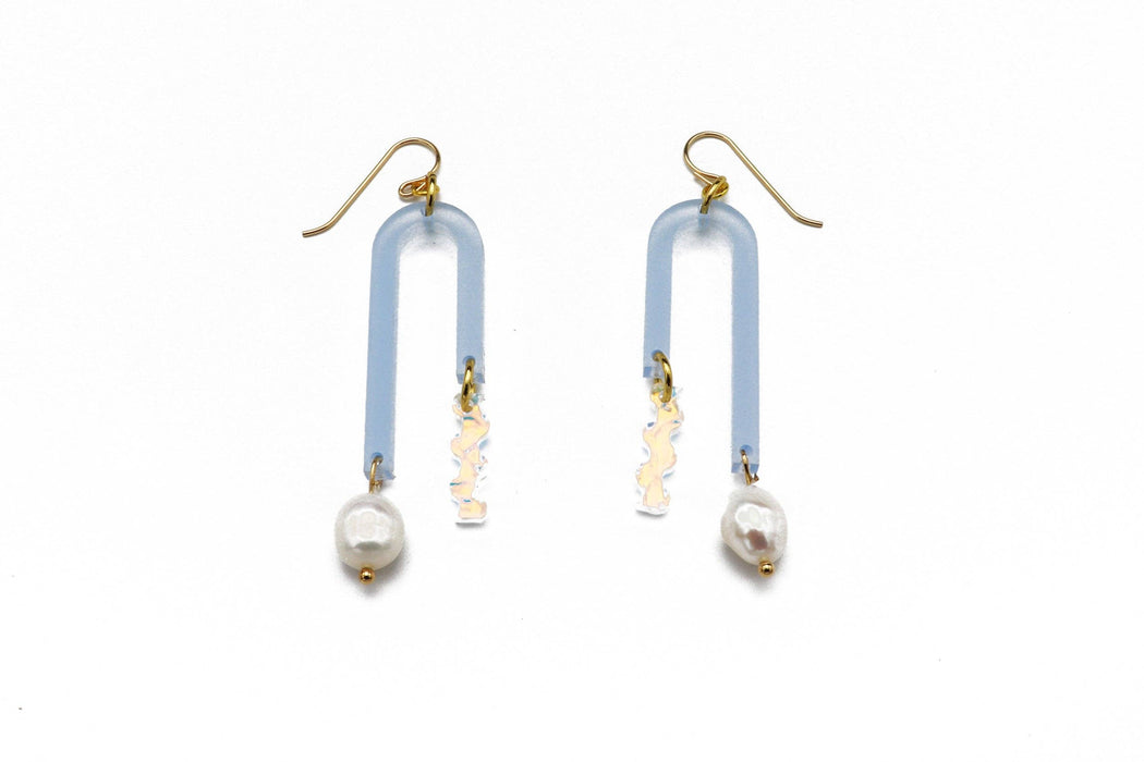 dconstruct - Arch Earrings - Frost Blue: Lunar - PMA Store at the Portland Museum of Art, Maine
