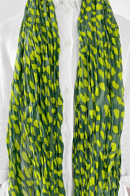 Cotton Scarf: Small Totem Red/Yellow - PMA Store at the Portland Museum of Art, Maine
