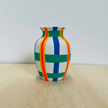 VASE - PRIMARY PLAID - PMA Store at the Portland Museum of Art, Maine