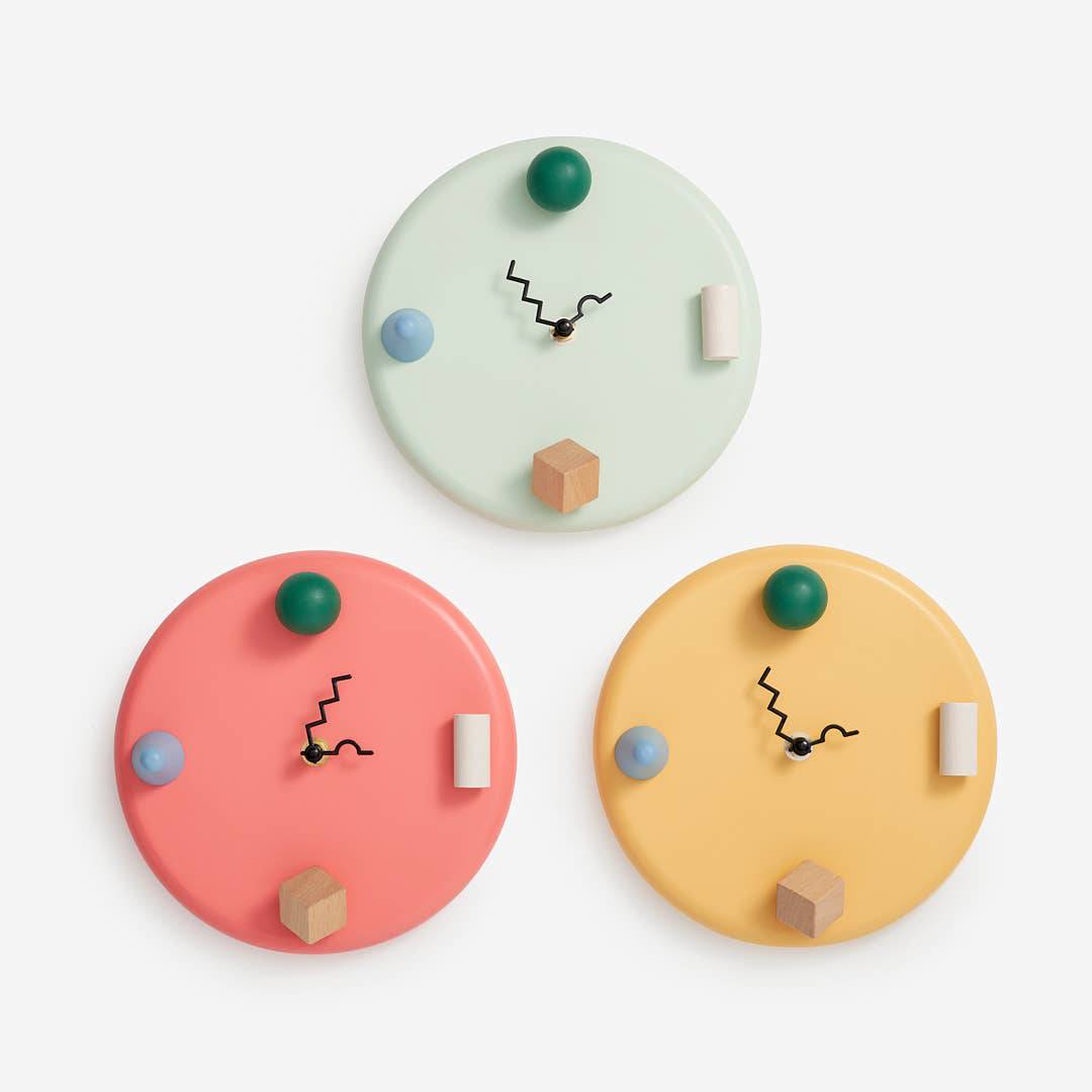 Areaware - Wall Clock: Yellow - PMA Store at the Portland Museum of Art, Maine