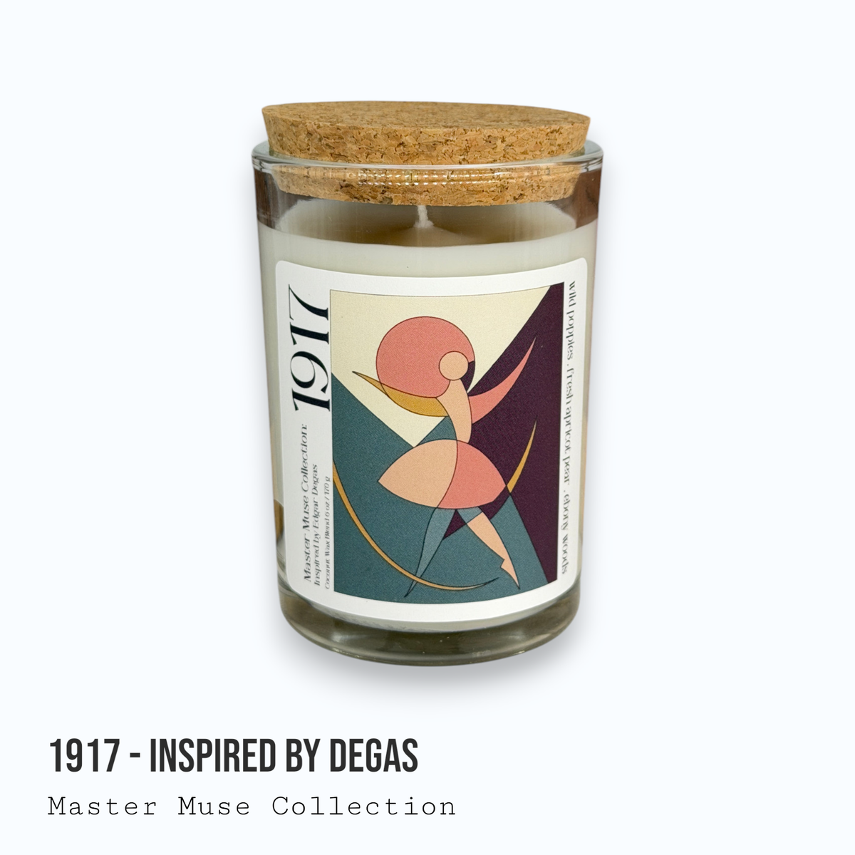 The Scented Palette - Poppy Apricot Degas-Inspired Ballet Art Candle — 1917: Candle
