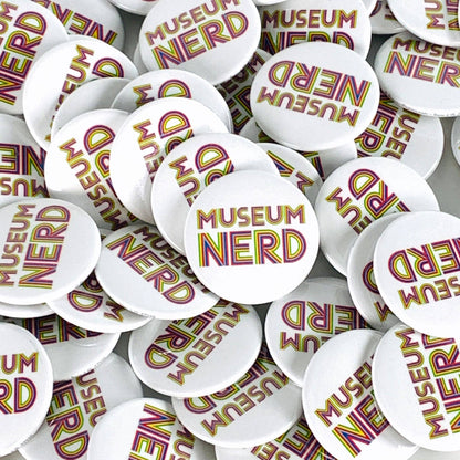 Museum Nerd Classic White Button - PMA Store at the Portland Museum of Art, Maine