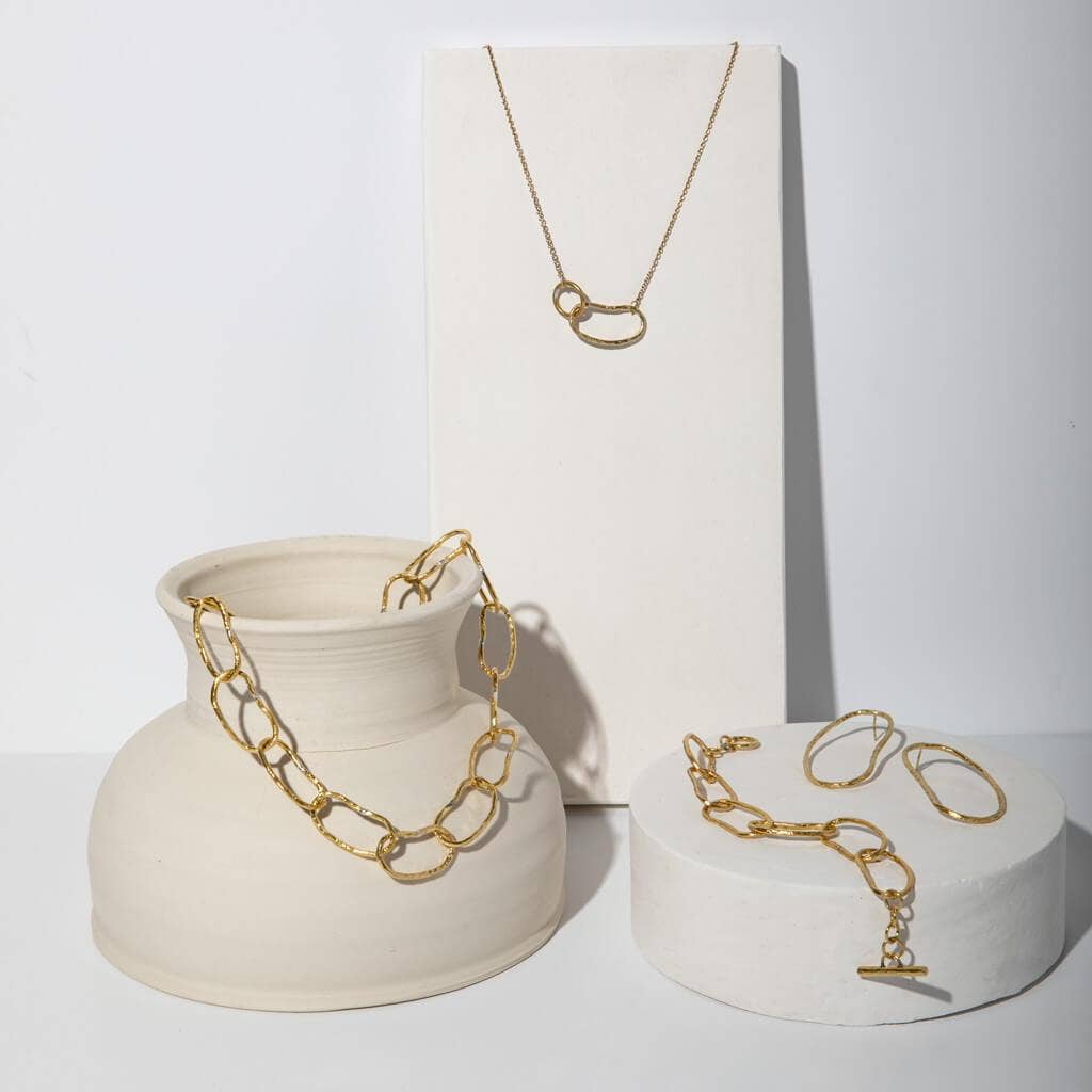 MULXIPLY - Pool Minimal Necklace | Brass - PMA Store at the Portland Museum of Art, Maine