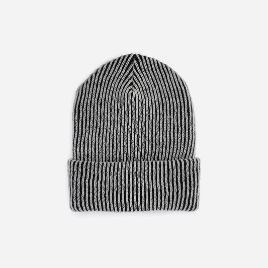 Simple Rib Knit Beanie: Black White - PMA Store at the Portland Museum of Art, Maine