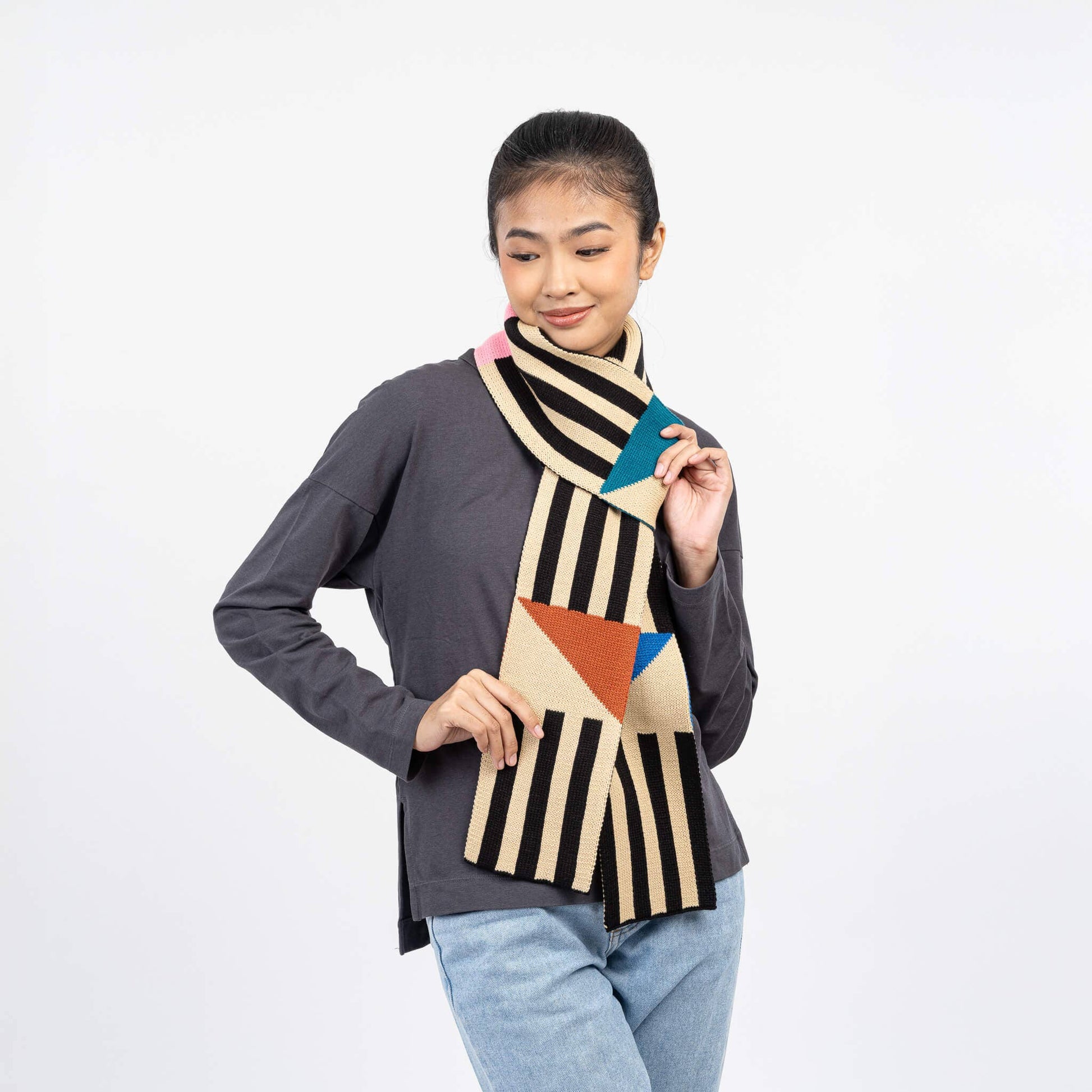 VERLOOP | knits - Sailboat Skinny Scarf: Cobalt - PMA Store at the Portland Museum of Art, Maine