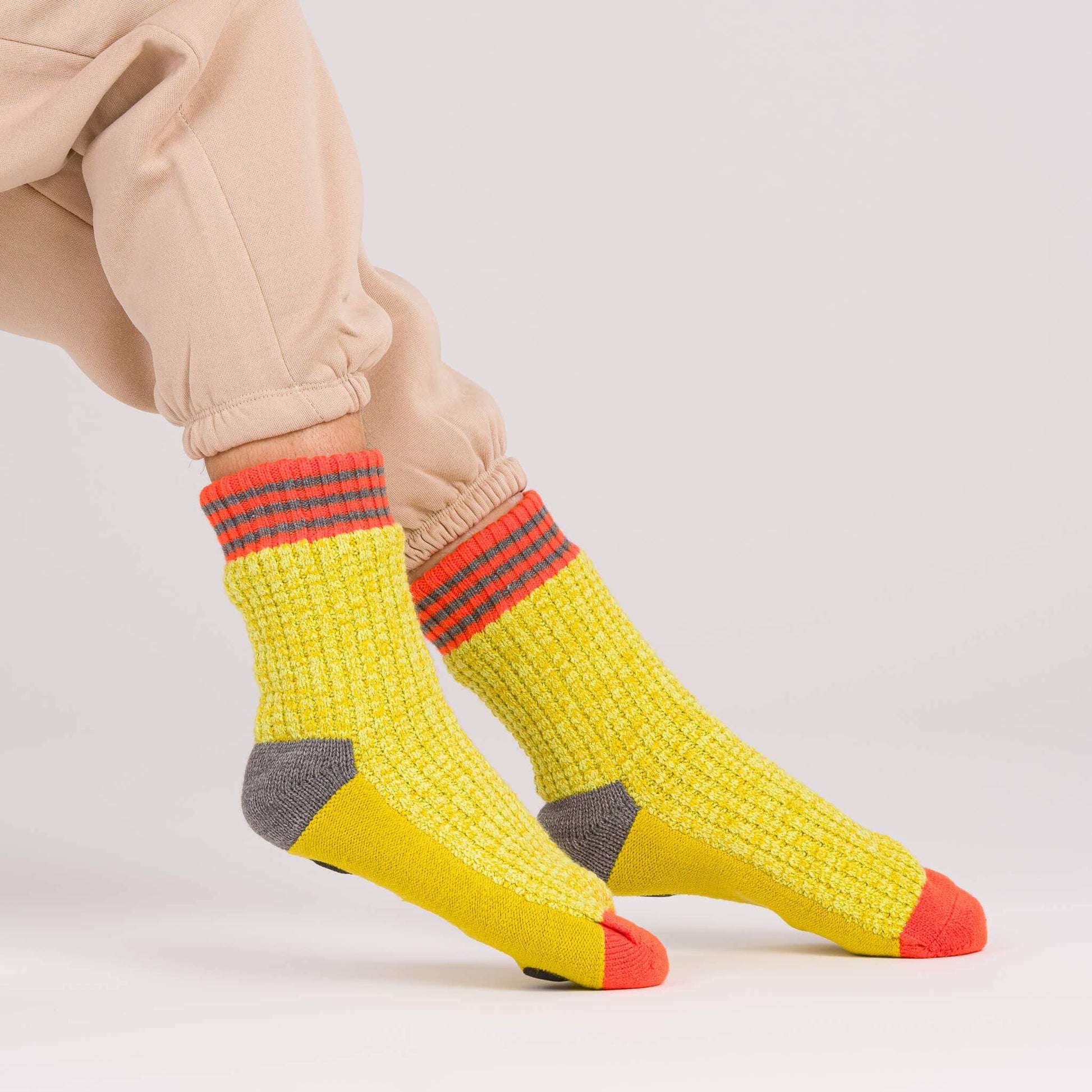 Varsity Knit House Socks: Fuchsia / L/XL - W 9.5-12.5<br>M 8-11 - PMA Store at the Portland Museum of Art, Maine