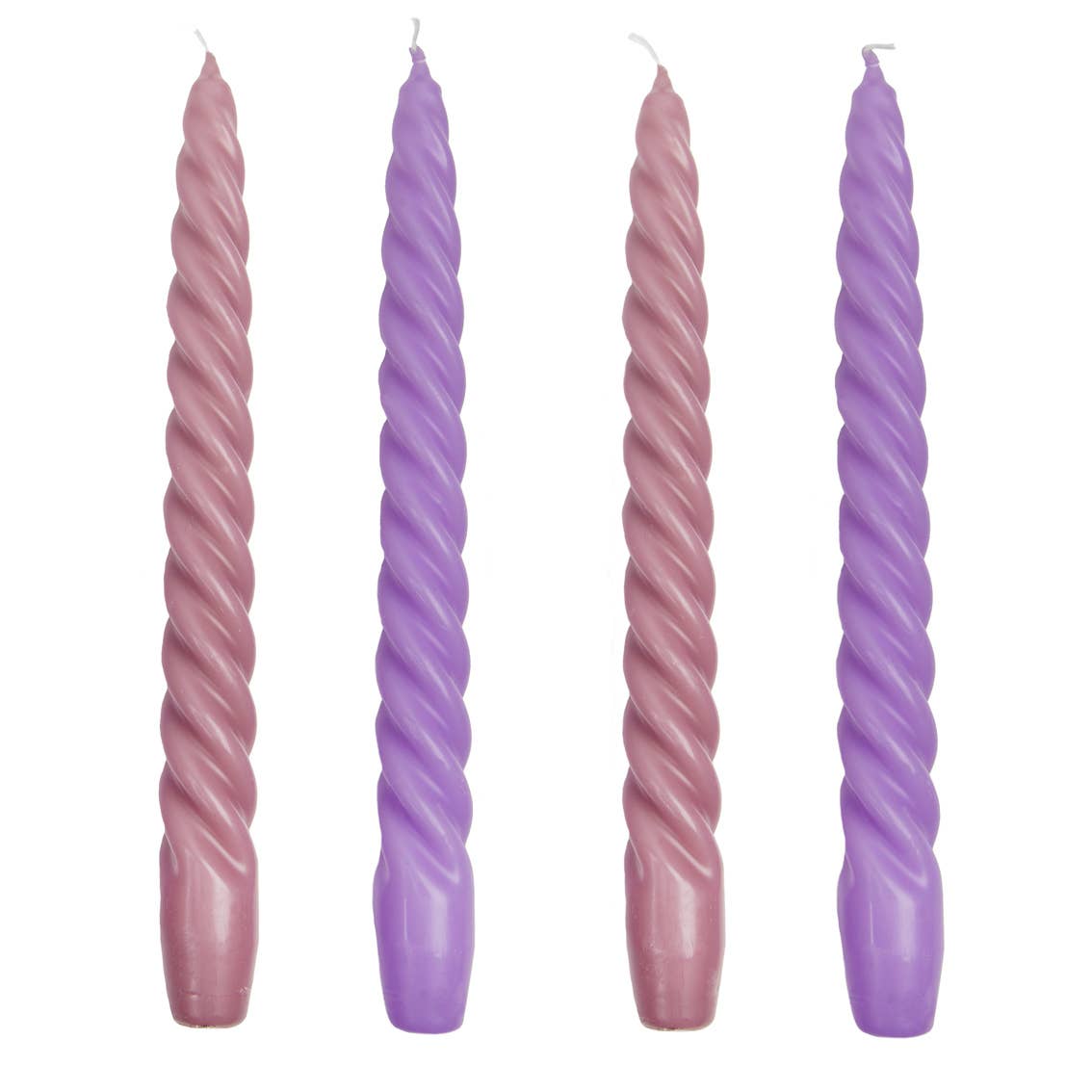 Pink & Purple Spiral Taper Candles | 4 Pack | Home Decor | - PMA Store at the Portland Museum of Art, Maine