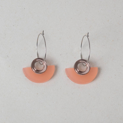 NEW Blok Earrings - Color: Turquoise and Gold Rose Mirror - PMA Store at the Portland Museum of Art, Maine