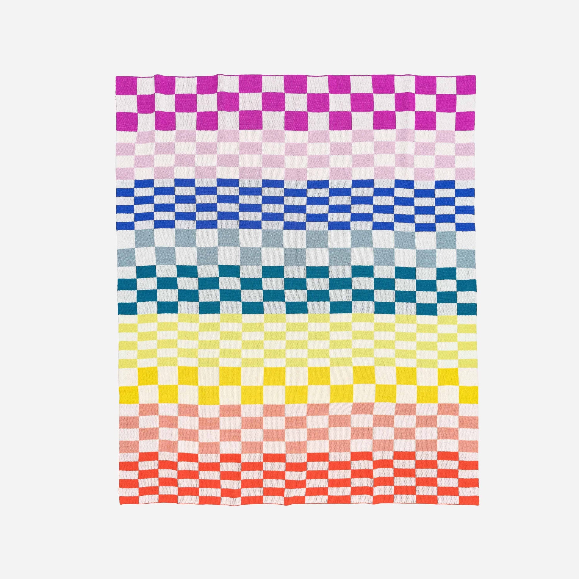 Mosaic Checkerboard Throw: Wine Red - PMA Store at the Portland Museum of Art, Maine