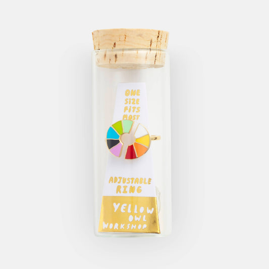 Yellow Owl Workshop - Adjustable Ring - Color Wheel - PMA Store at the Portland Museum of Art, Maine