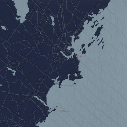 Haptic Lab - Southern Maine Quilt: Steel Blue & Navy - PMA Store at the Portland Museum of Art, Maine