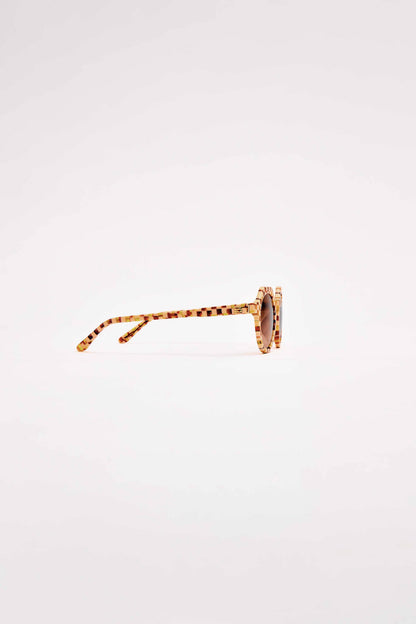 SARDINE - SARDINE - Georgie - Toasted Moxie Checkered Sunglasses