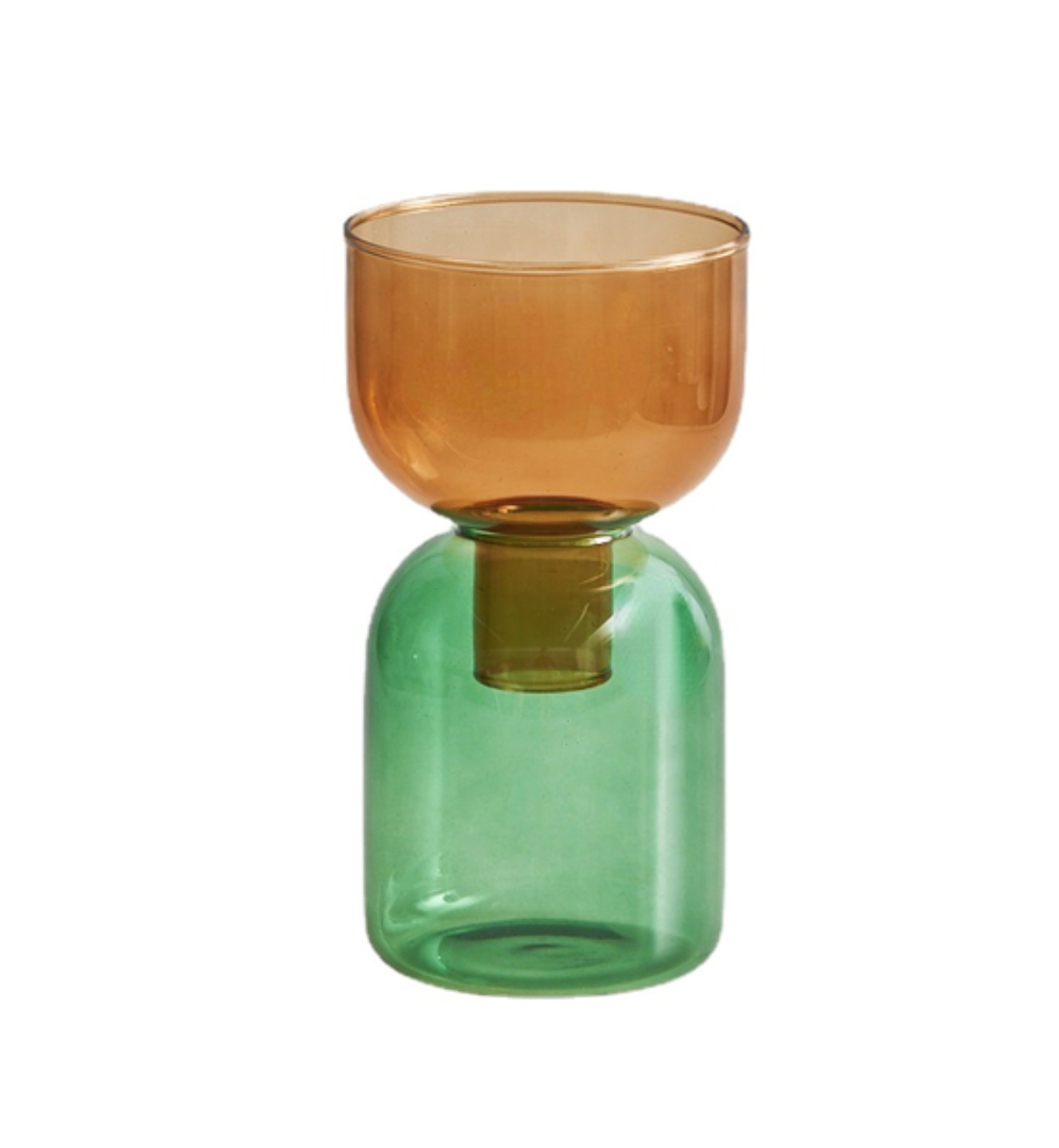 Two Way Terrarium Hydroponic Plant Vase / Candle Holder: Yellow-Green - PMA Store at the Portland Museum of Art, Maine