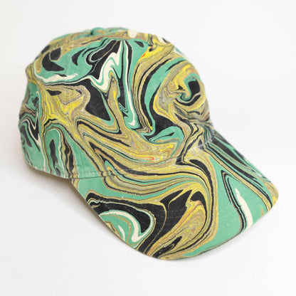 Tempered East - Marbled Dad Hat: Swirls: White
