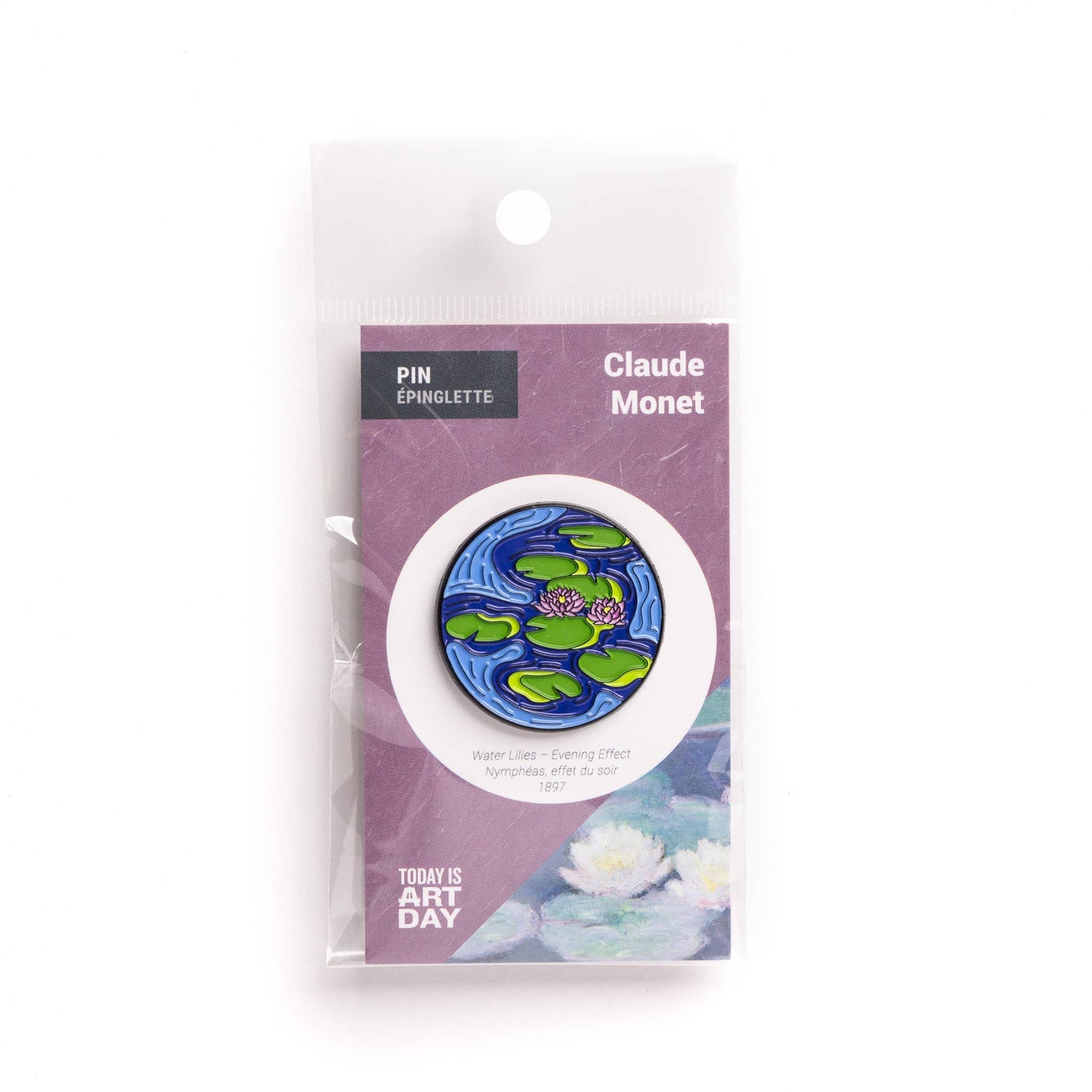Today is Art Day - Pin - Water Lilies - Evening Effect - Monet - PMA Store at the Portland Museum of Art, Maine