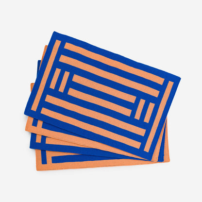 Columns Placemat Set: Cobalt - PMA Store at the Portland Museum of Art, Maine