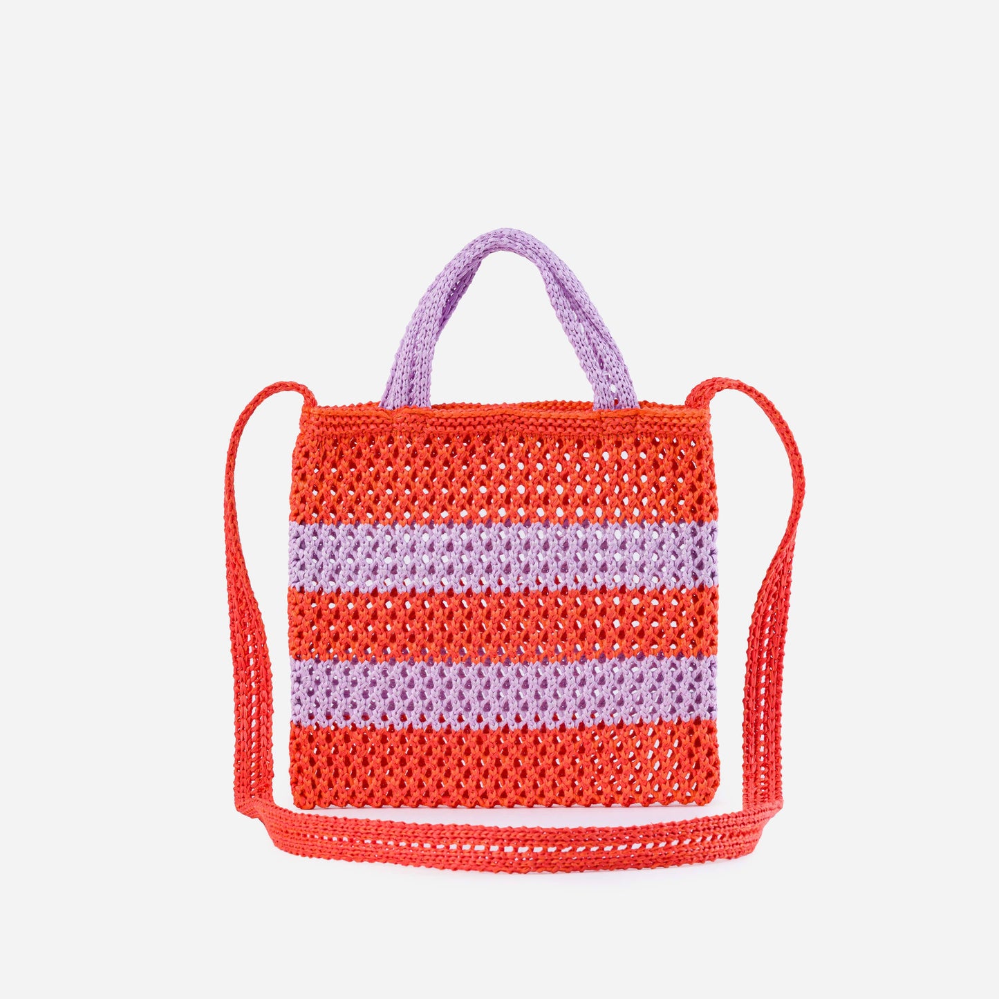 Stripe Raffia Mini Tote: Poppy Lilac - PMA Store at the Portland Museum of Art, Maine