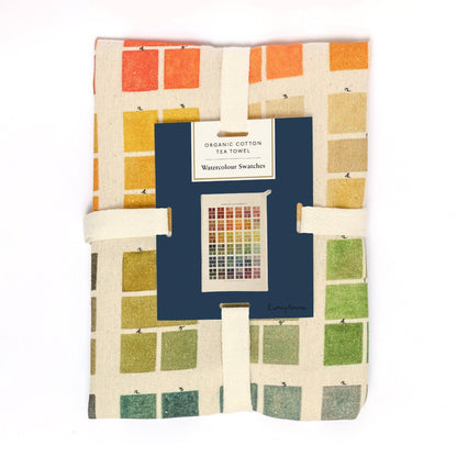 Roomytown Inc - Organic Cotton Tea Towel - Watercolour Swatches - PMA Store at the Portland Museum of Art, Maine