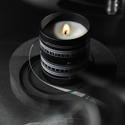 Cinema Movie Lens Candle - 100% Vegan Soy Wax, 10oz - PMA Store at the Portland Museum of Art, Maine