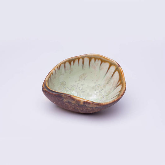 Alison Evans Ceramics - Oyster Desert Bowl: Mint& Charcoal