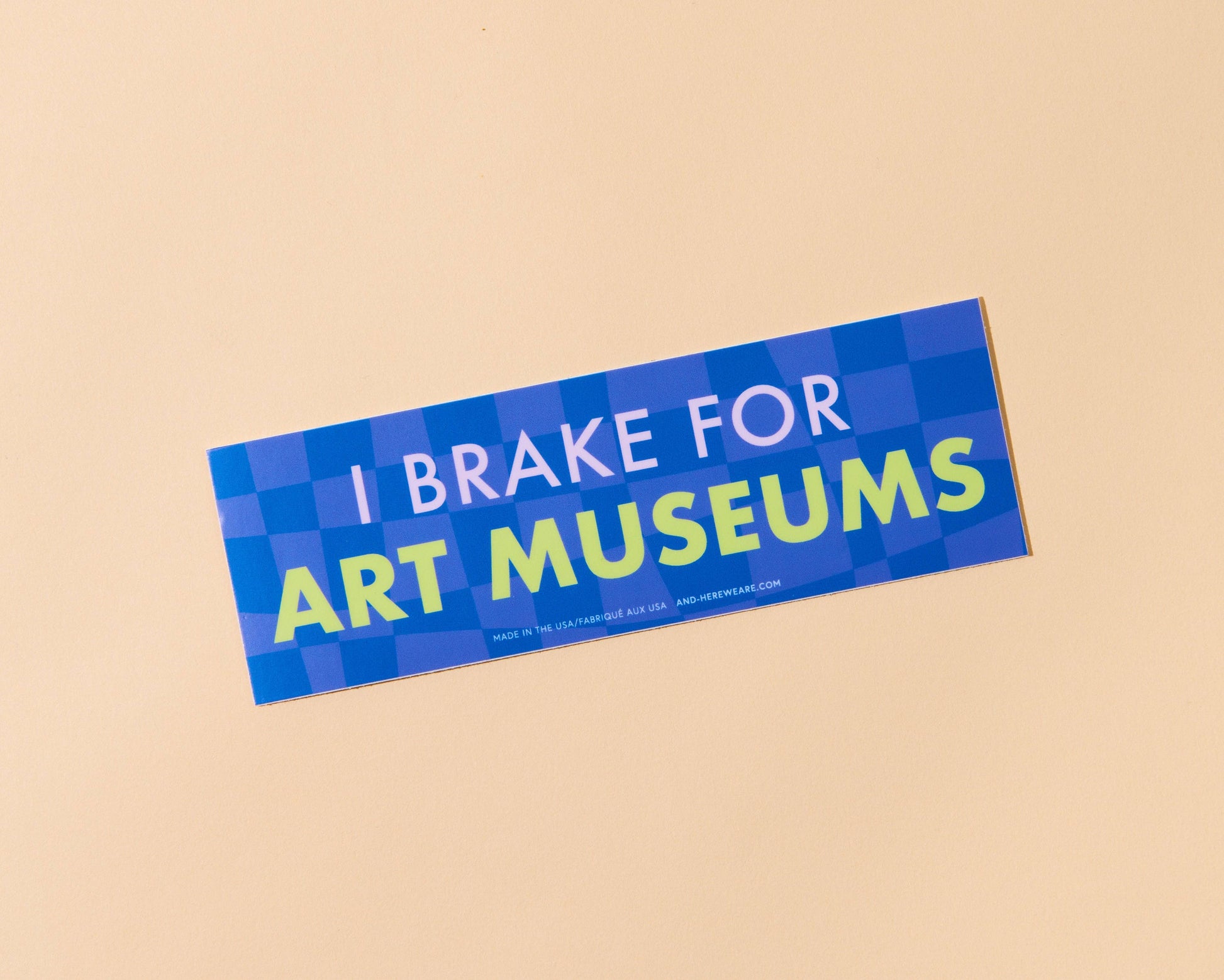 I Brake for Art Museums Vinyl Bumper Sticker - Made in USA  - Art Lover - PMA Store at the Portland Museum of Art, Maine