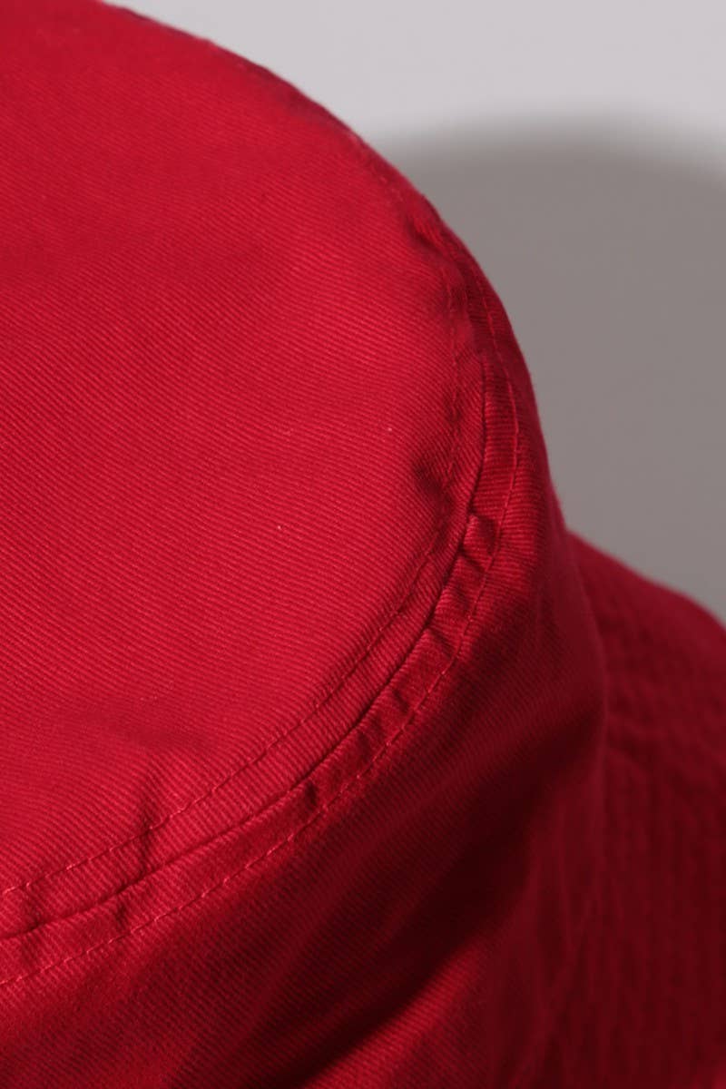 Fashion City - Solid Color Cotton Bucket Fisherman Hats: GREENTEA / S/M