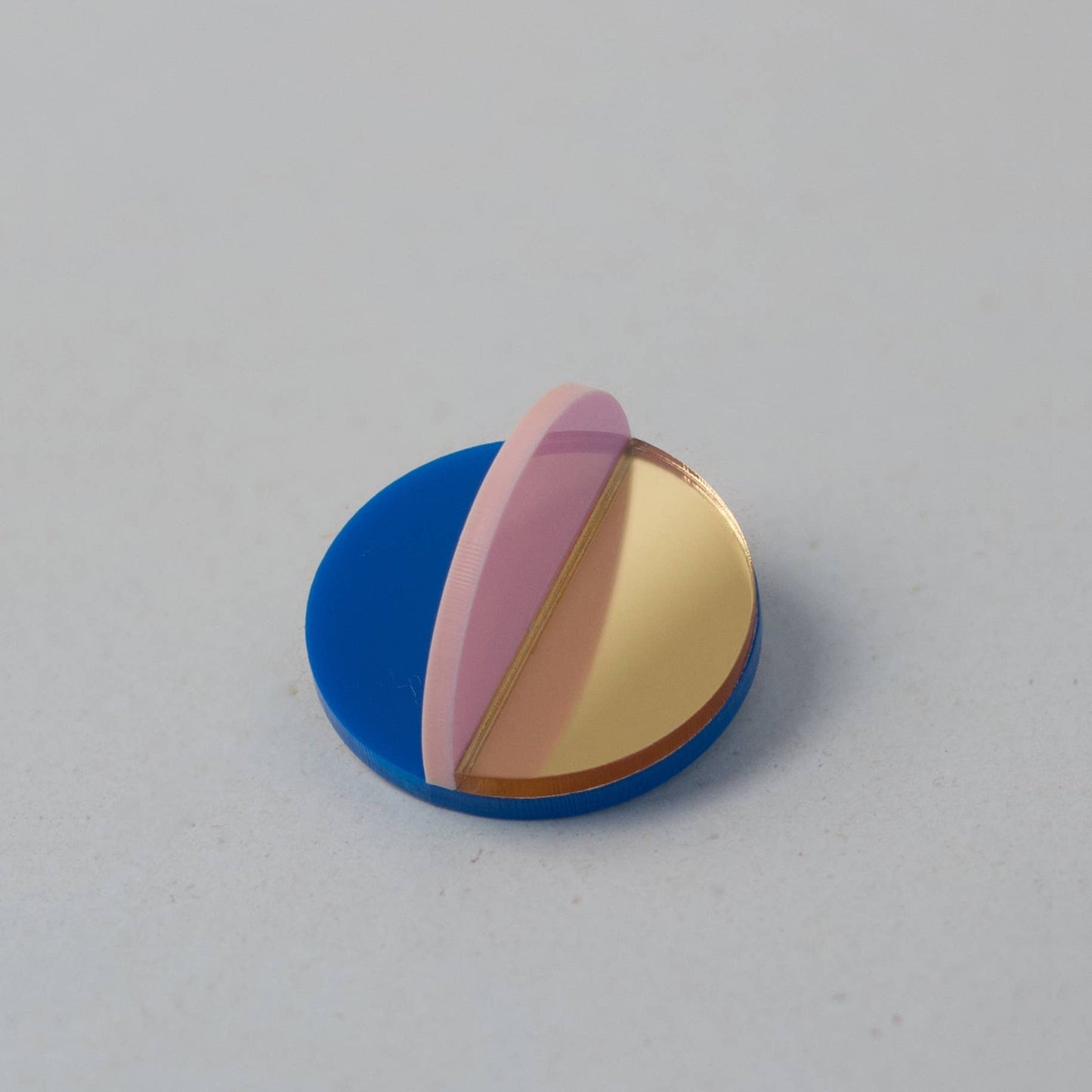 Pamela Coromoto - Dexel Brooch - Vibrant Palette: Bronze Mirror, Purple and Mint