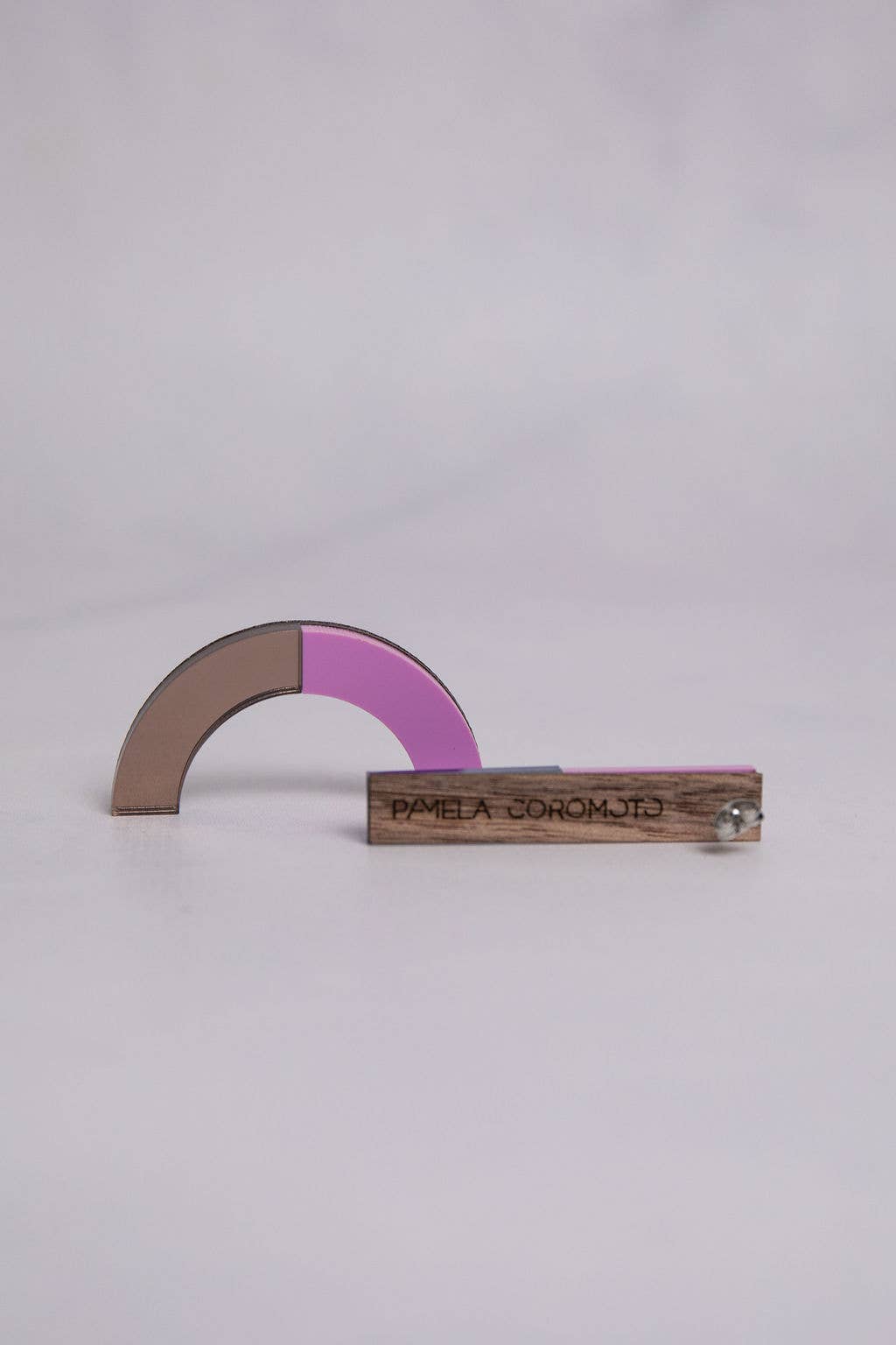 Pamela Coromoto - NEW Memphis Mini Earrings: Lilac/Salmon